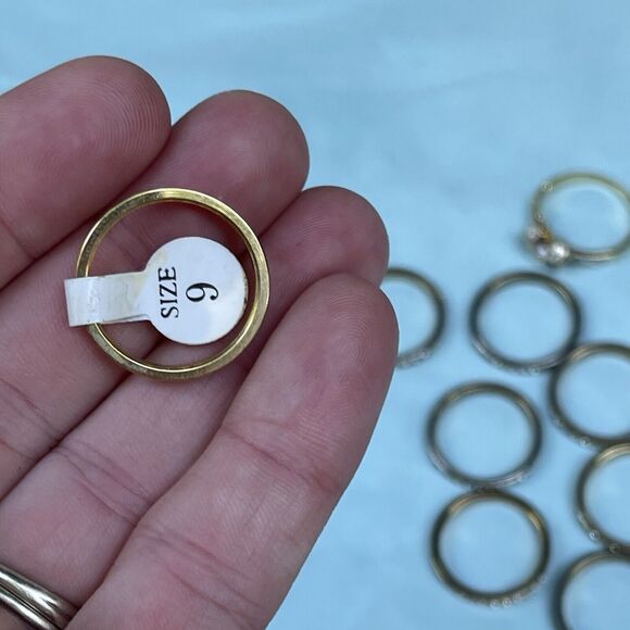 Wholesale Lot of 11 Cubic Zirconia Silver Gold Electroplate 14kt Gold Multiple - Picture 11 of 16
